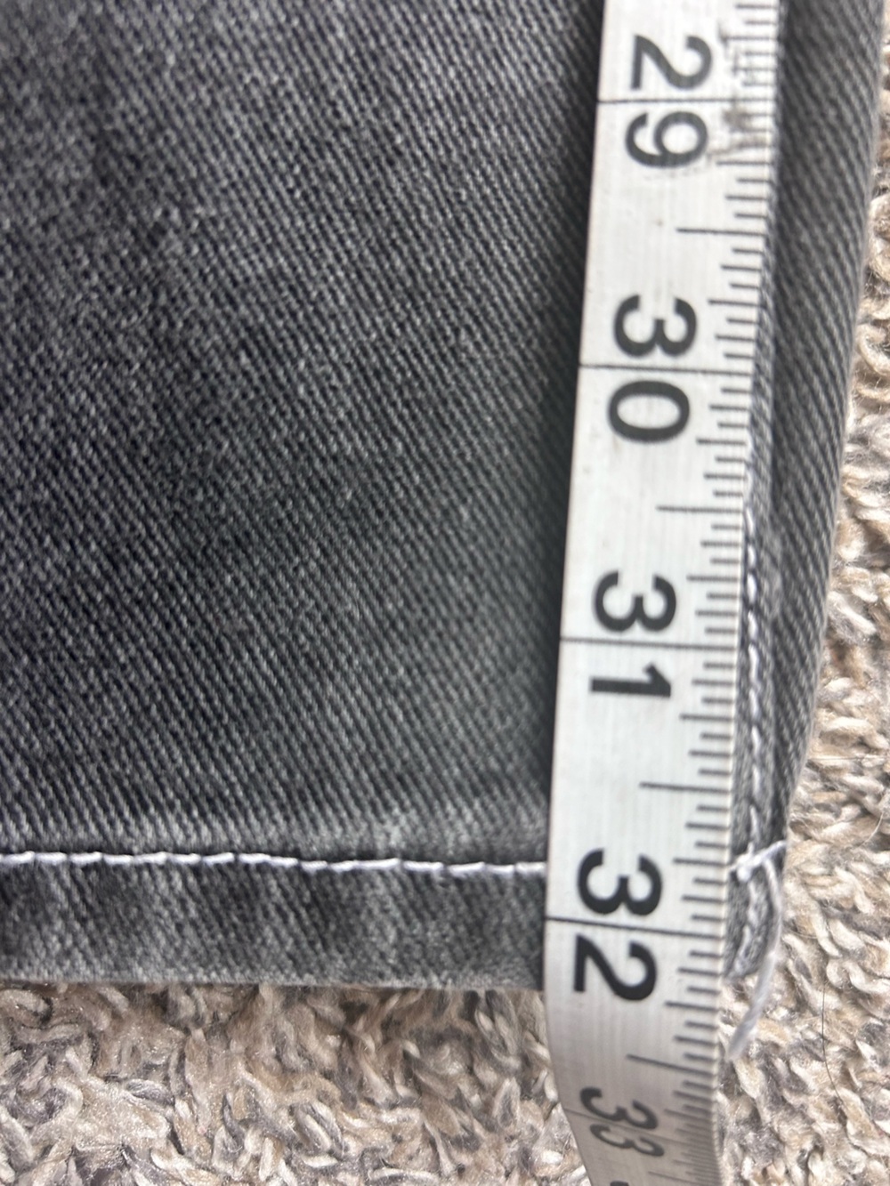 J. Galt Shanghai Faded Black Carpenter Jeans w/white stitching Size Small - Picture 10 of 11